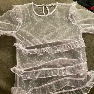 Transparent lavender top